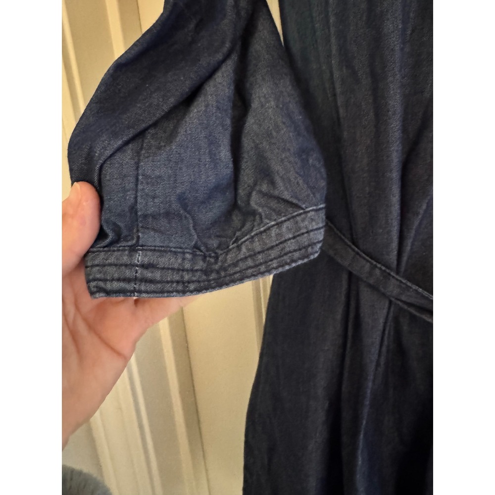 Gap Indigo Chambray Tie-Waist Dress | 100% Cotton | Fall 2012 | Size M - Picture 7 of 8
